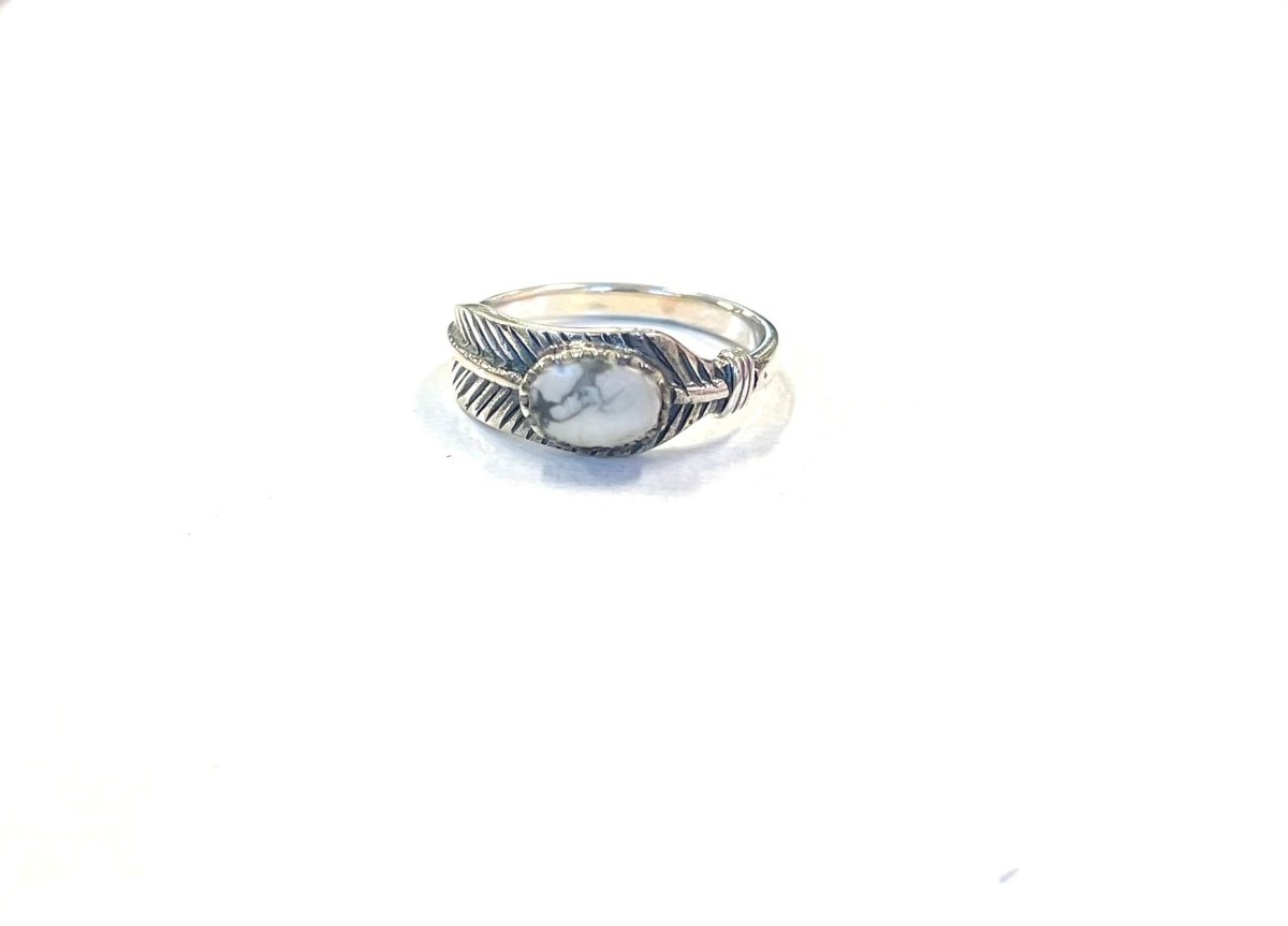 Sterling Ring-Marbled Feather