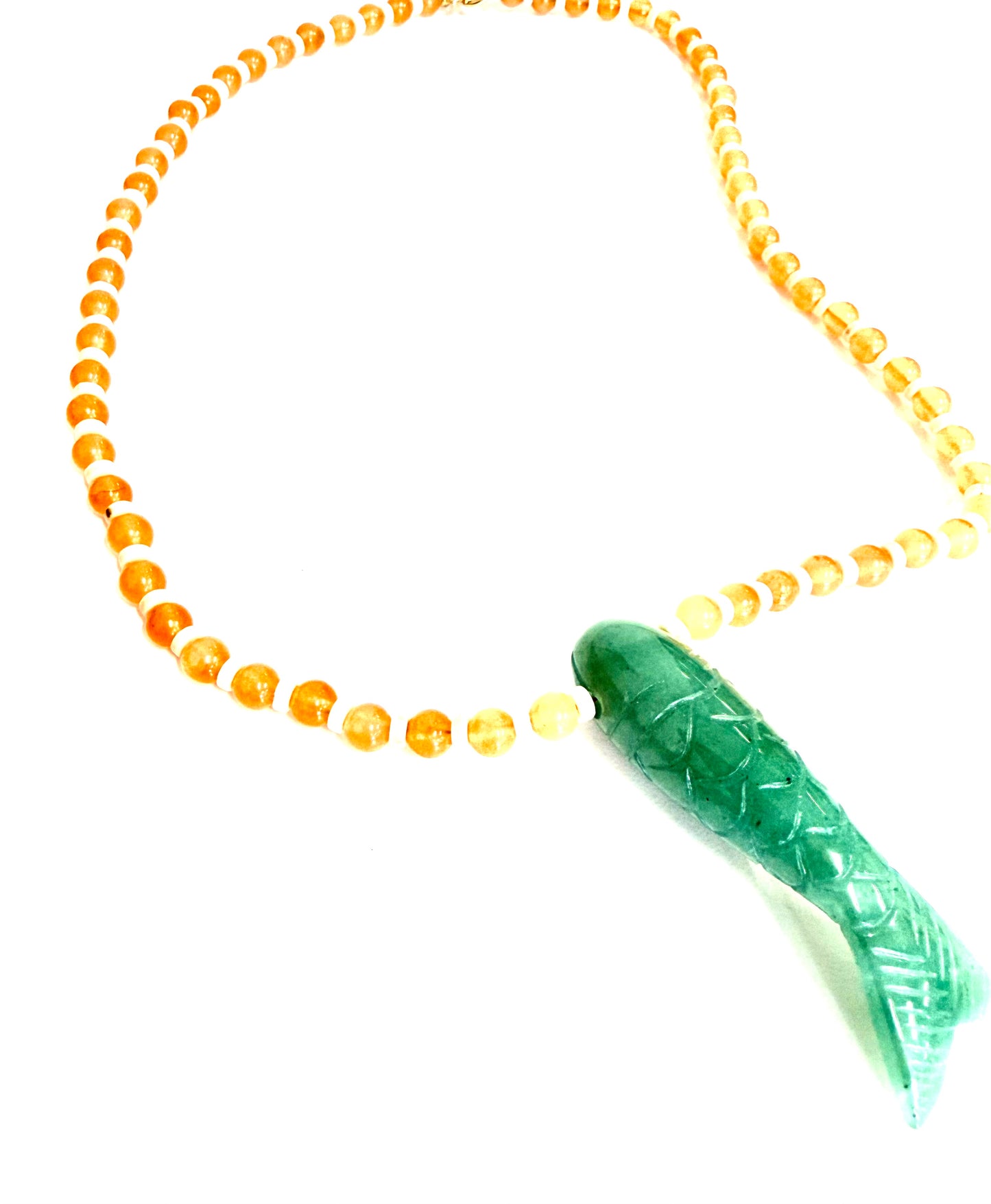 The Juniper Vintage Beaded Fish Necklace