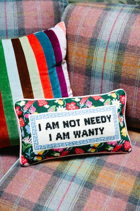 The Not Needy Needlepoint Pillow