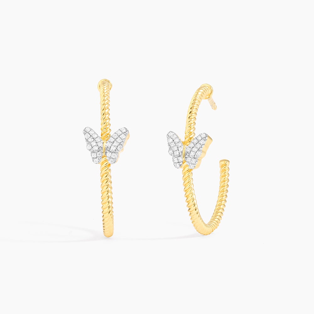 ES Butterfly Hoop Earrings