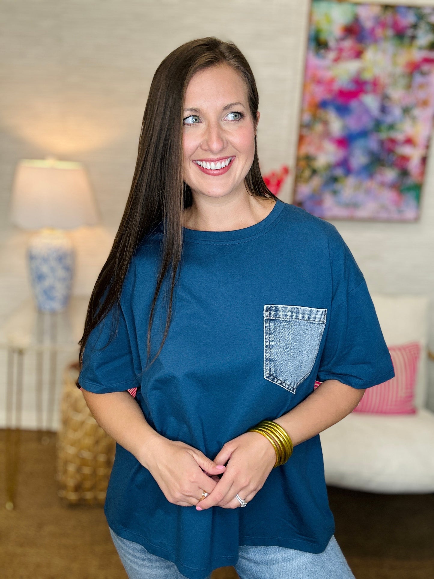 The Denim Pocket Top-3 Colors/AS