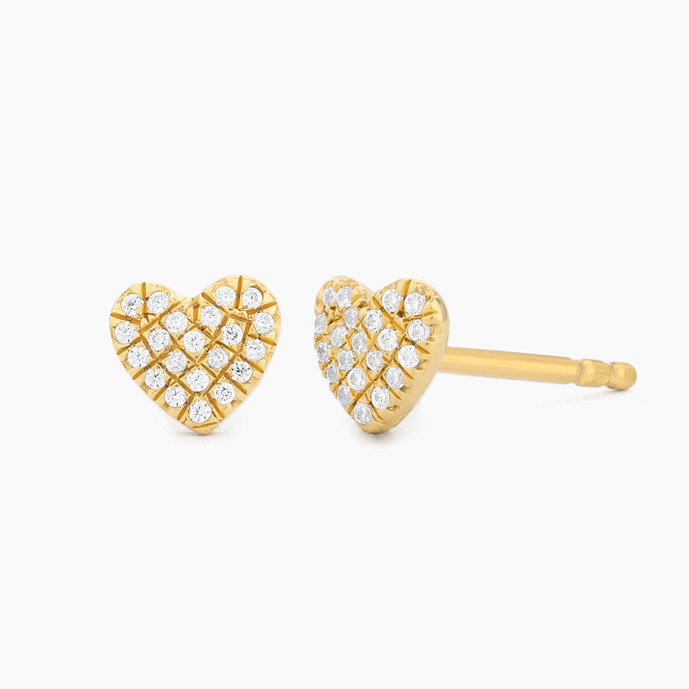 ES Heart Stud Earrings