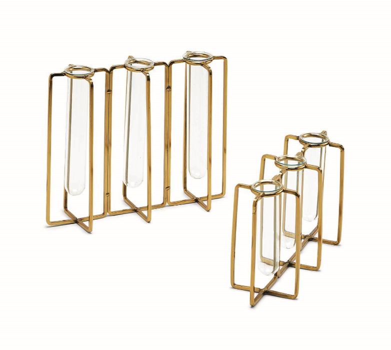 The Lavoisier Golden Flower Vase-Set of 2
