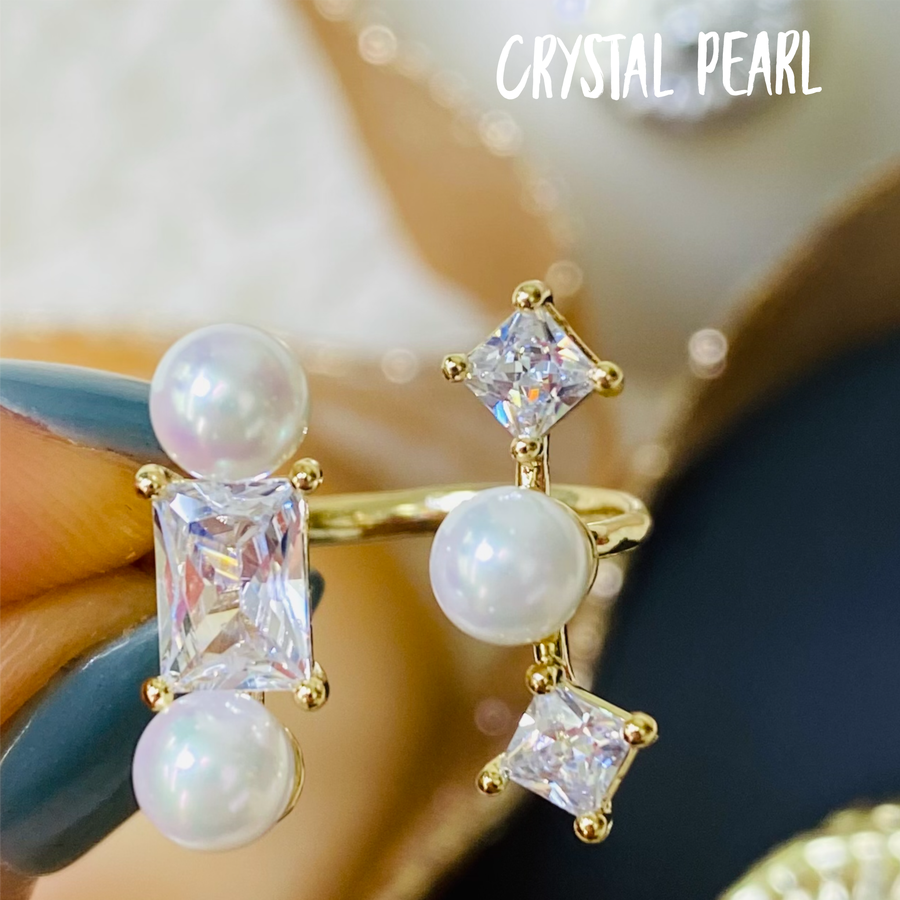 TJ Crystal Pearl Ring