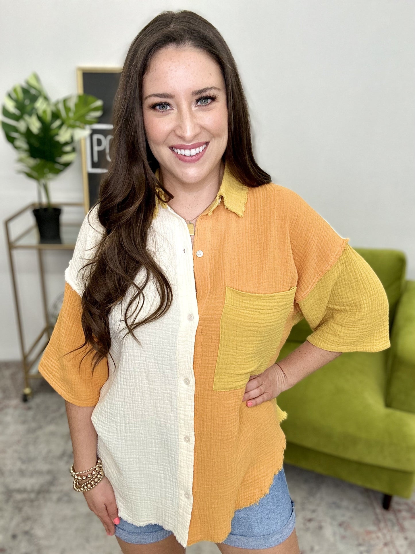 The Kiwi Gauze Top-All Sizes