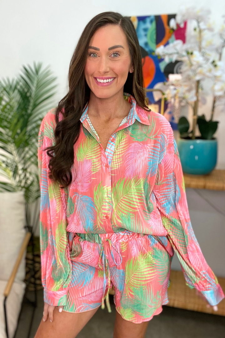 The Malibu Sunset Pleated Set