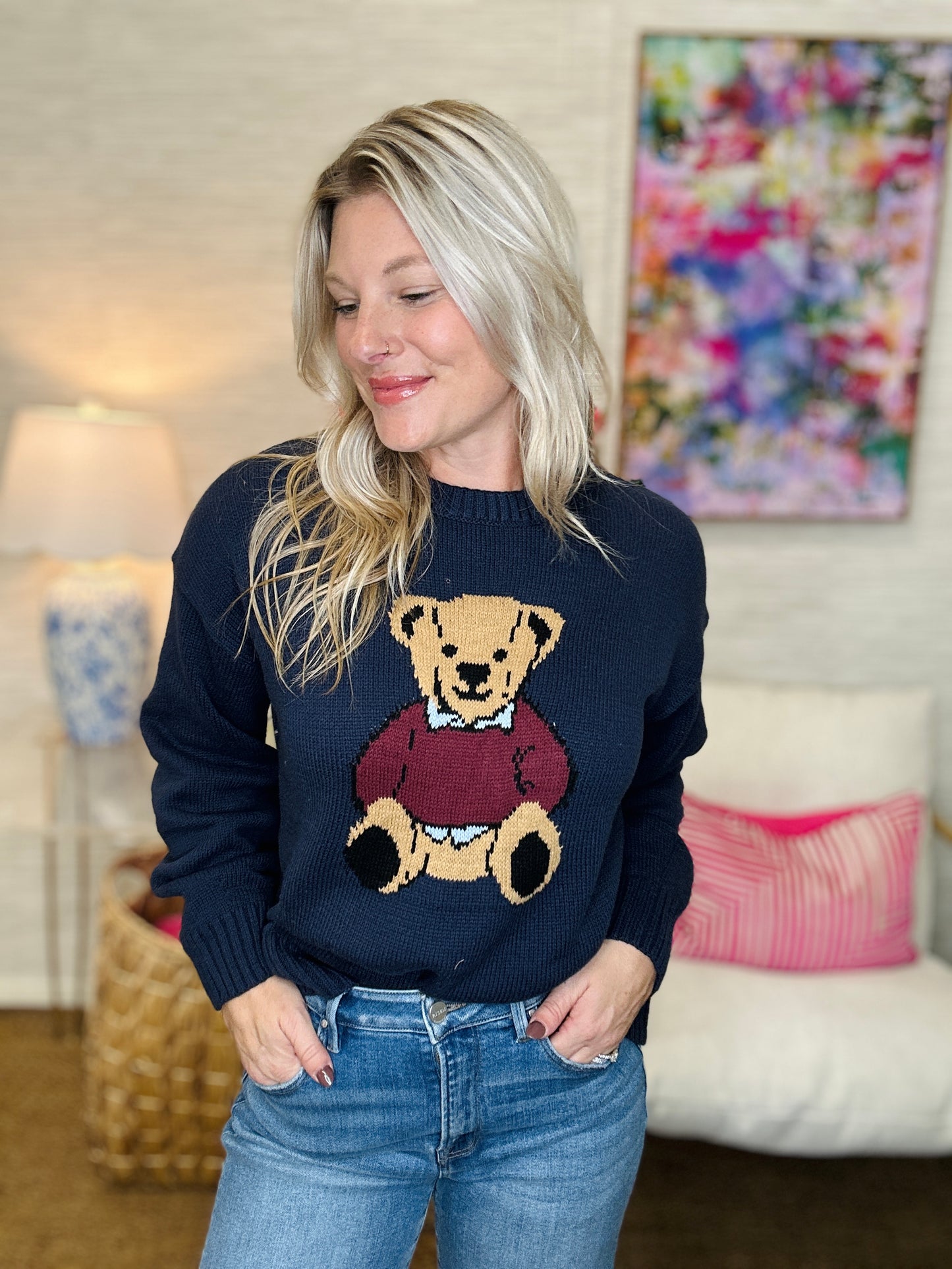 The Teddy Navy Sweater