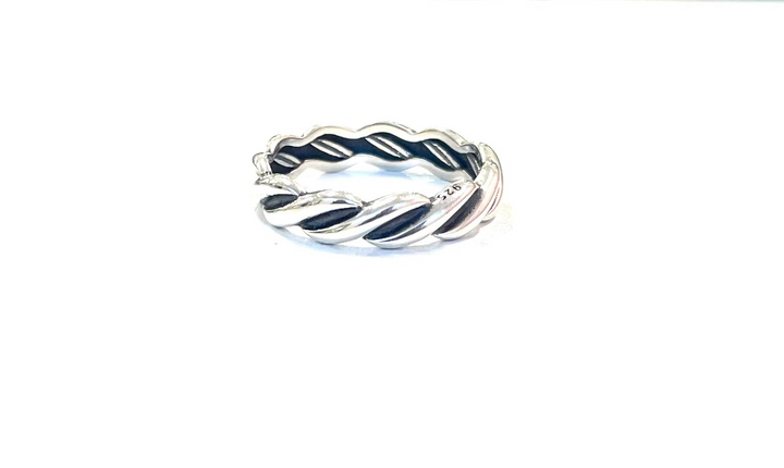 Sterling Ring-Closed Link Braid Band