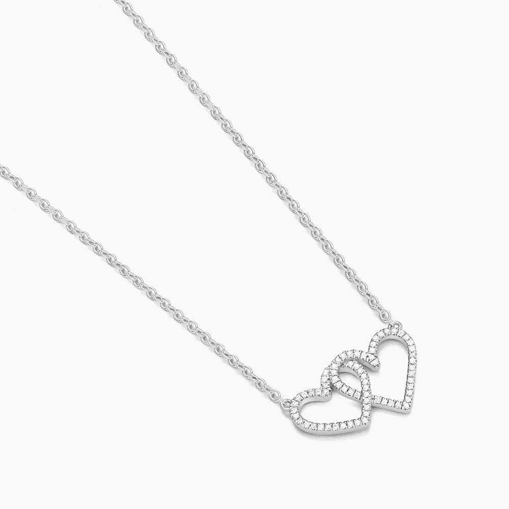 ES Two Hearts Pendant Necklace