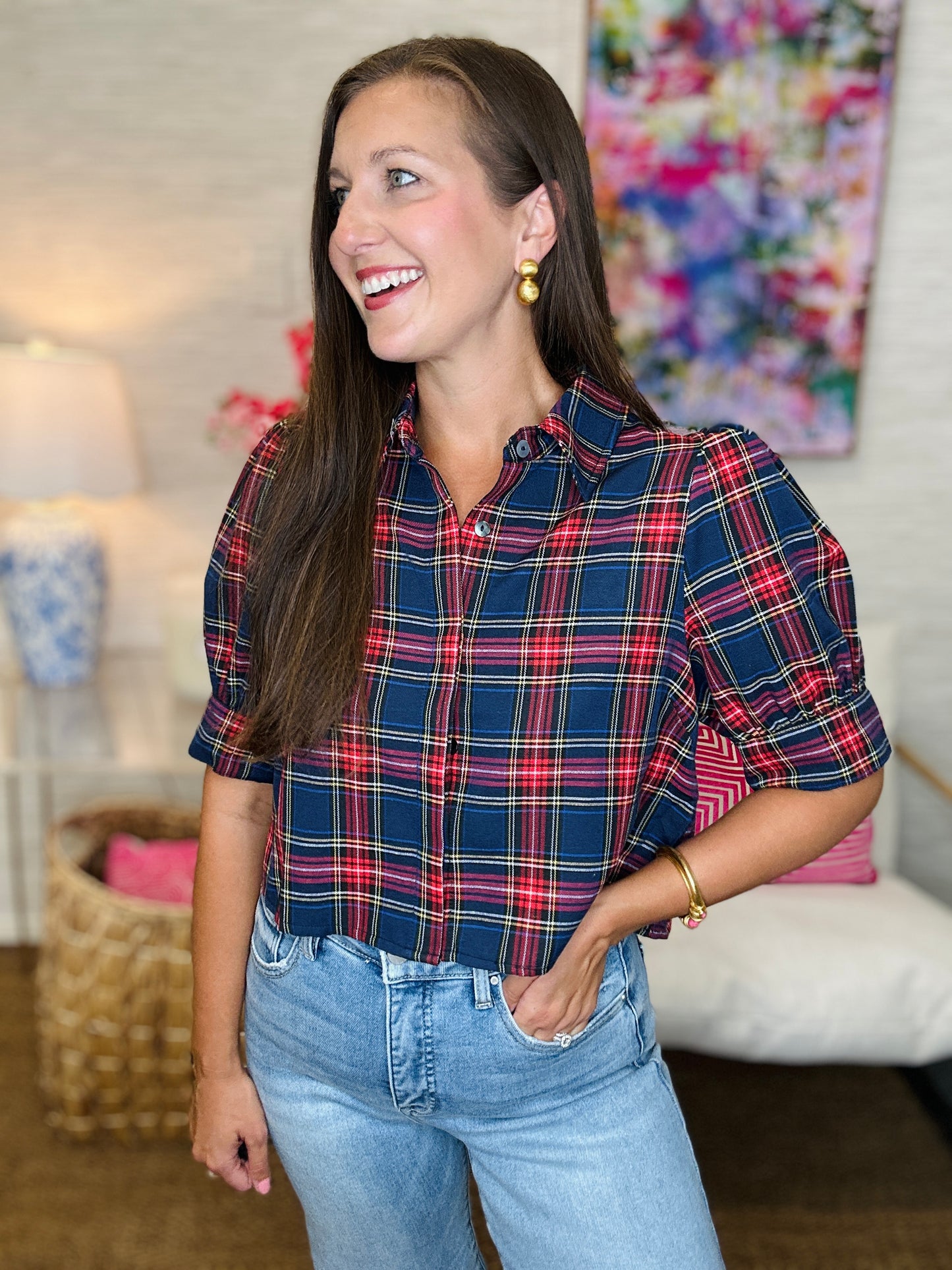 The Greetings Top in Navy