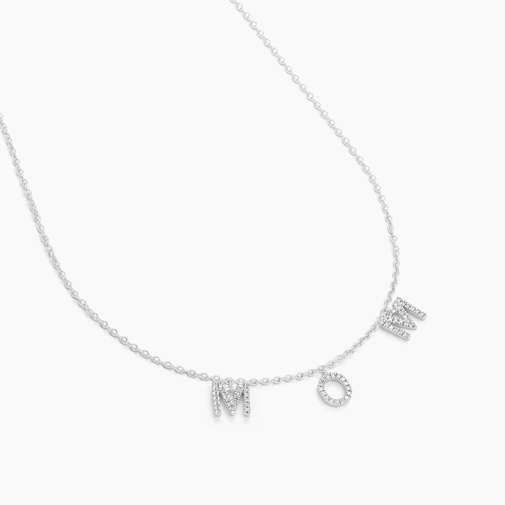 ES Love You Mom Pendant Necklace