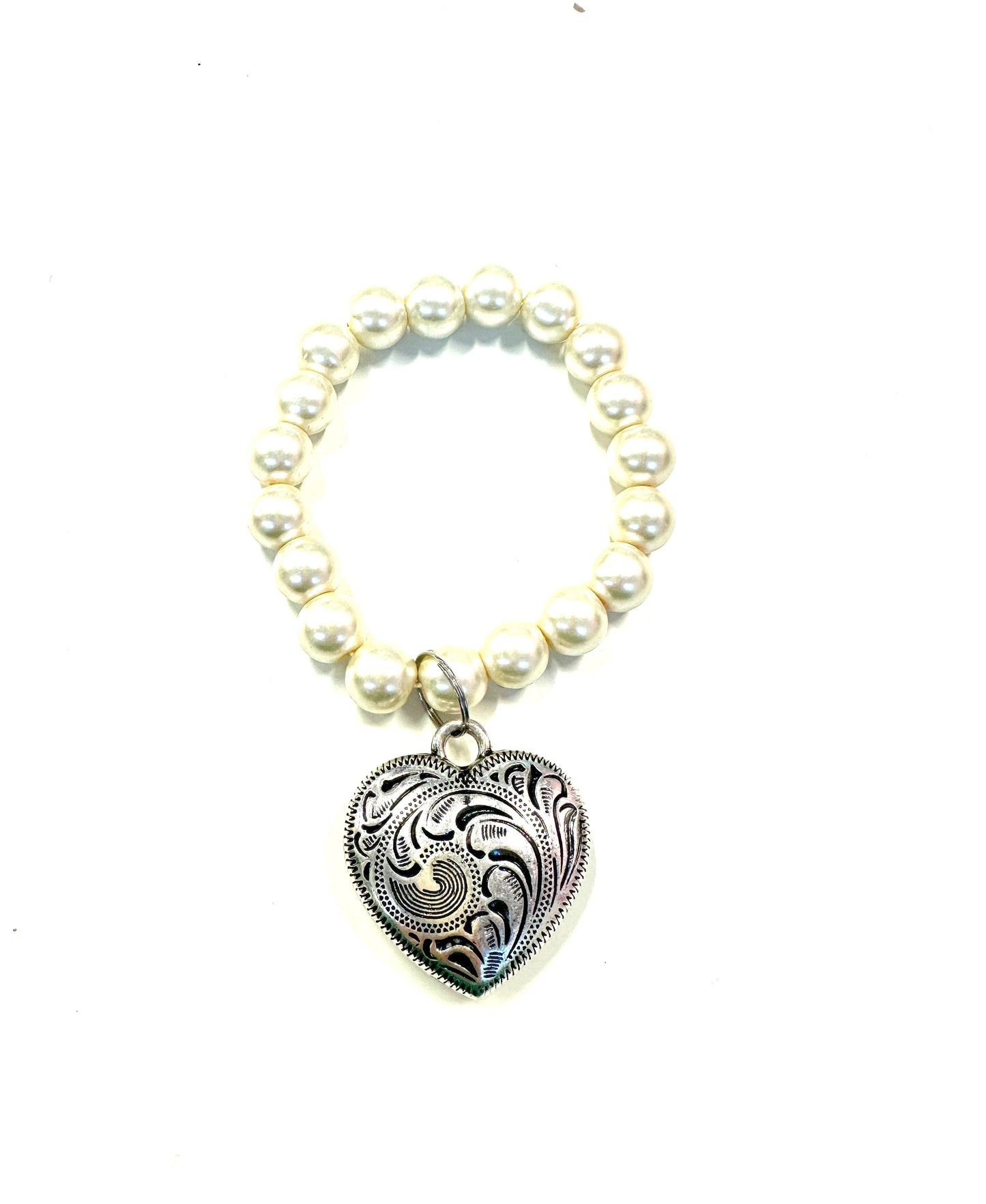 The Scroll Heart Stretch Bracelet- 2 Colors