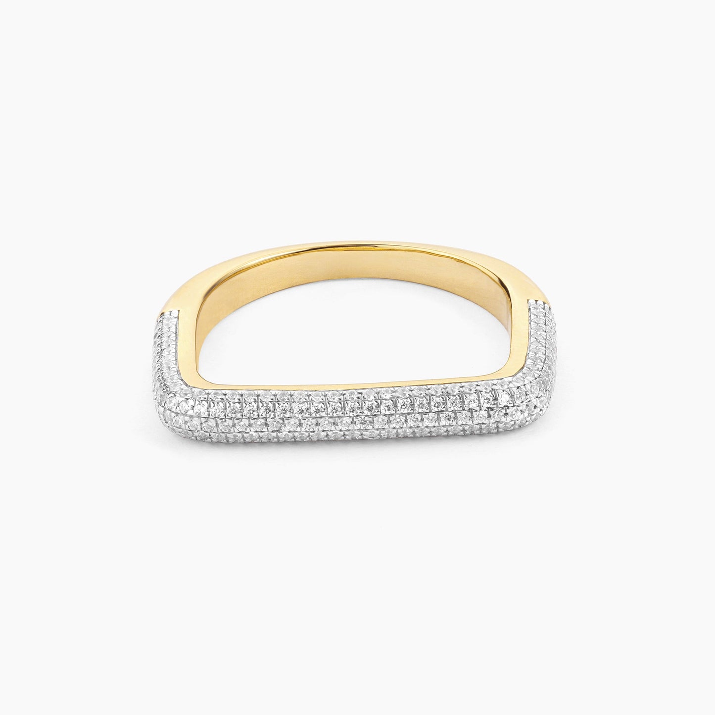 ES Curved Diamond Bar Stackable Ring