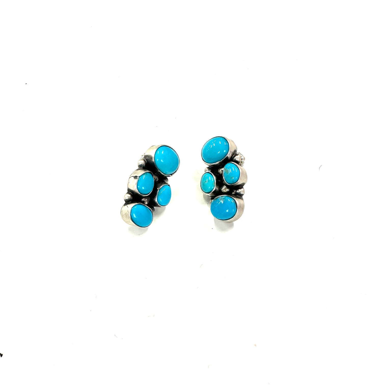 Sheila Bencenti Sonoran Turquoise Sterling Earrings (X)