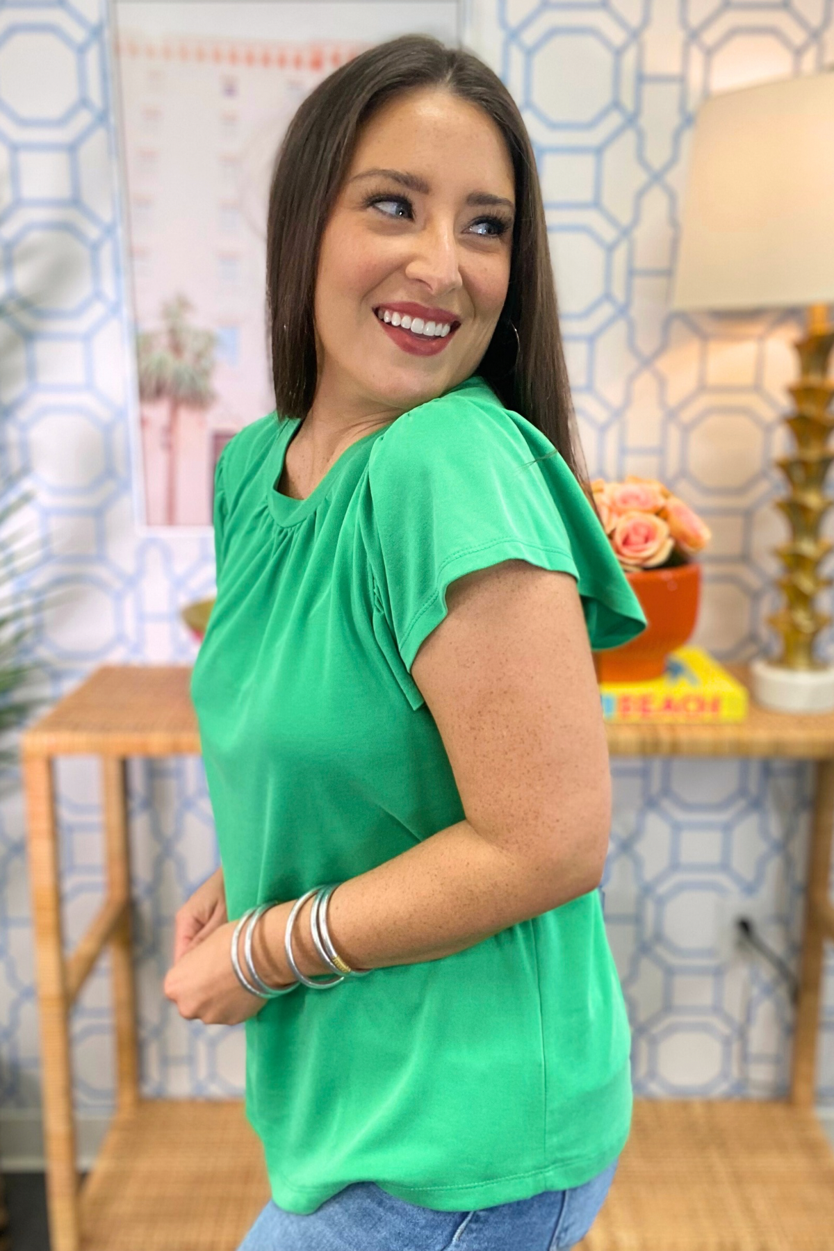 The Meredith Flutter Top in 6 Colors
