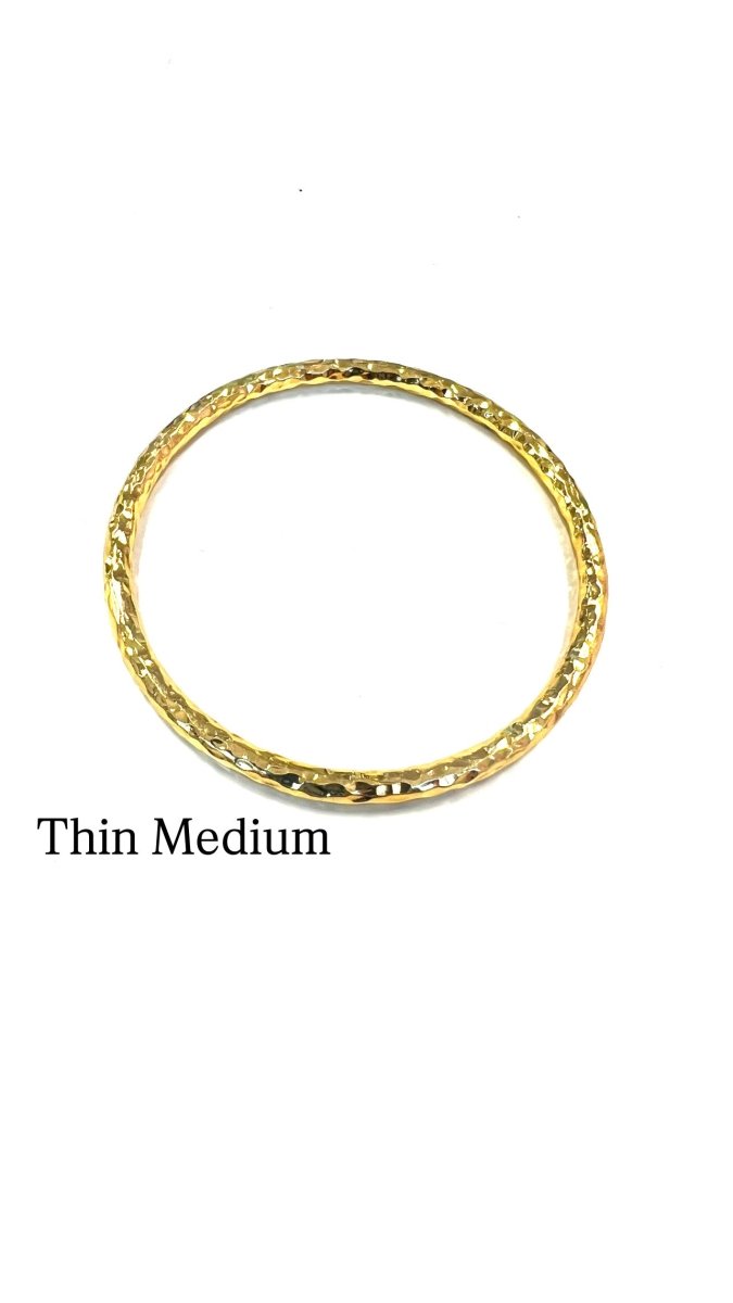 Gilded Hammered Bangles