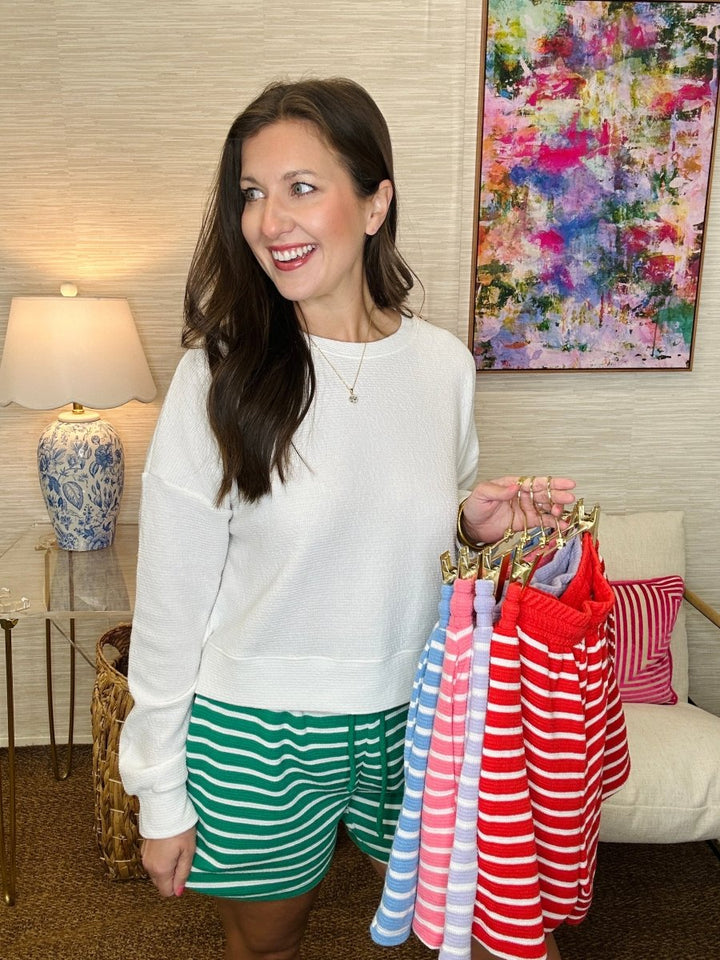 The Honey Knit Stripe Shorts- 5 Colors