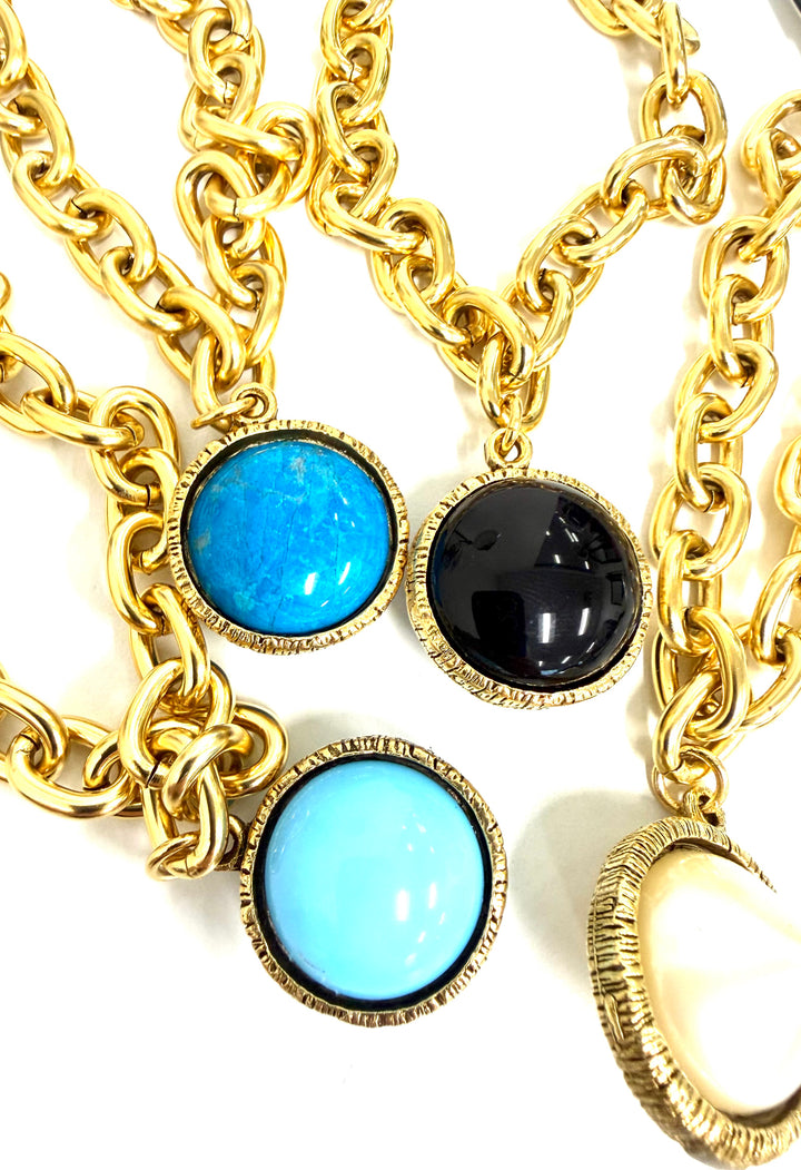 Yochi Statement Stone Chain Bracelet