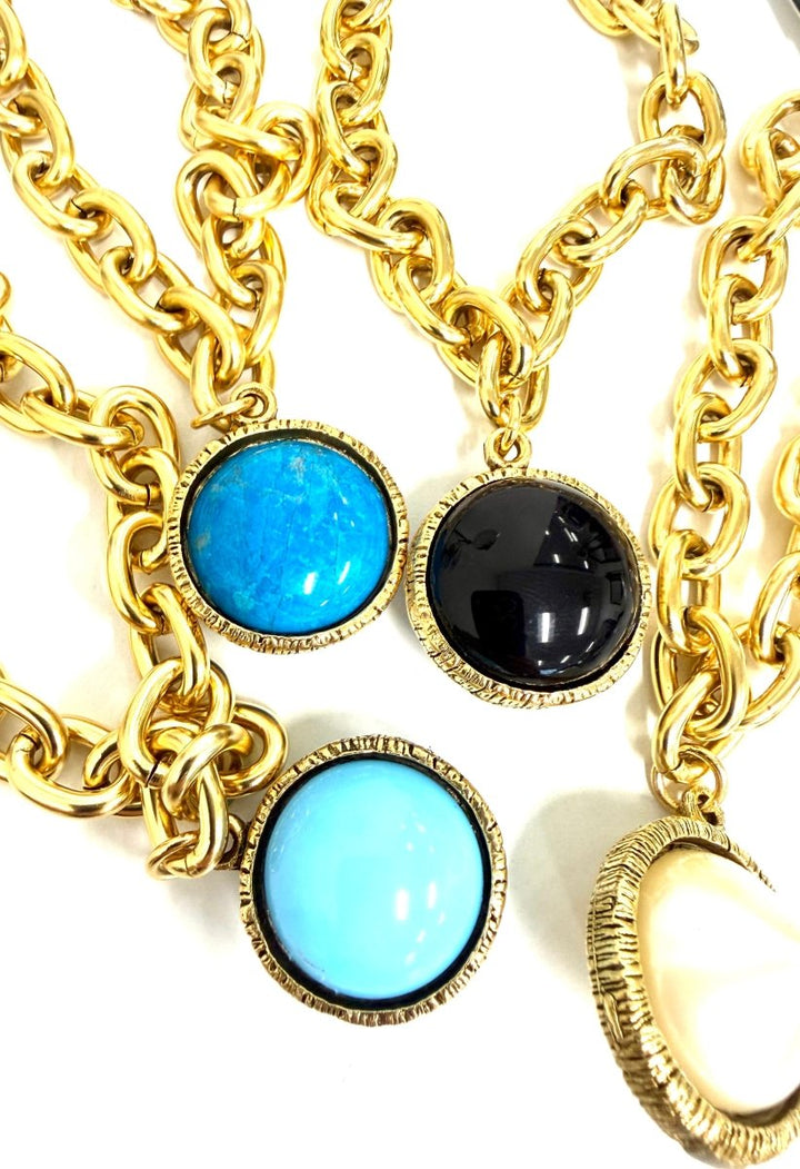 Yochi Statement Stone Chain Bracelet