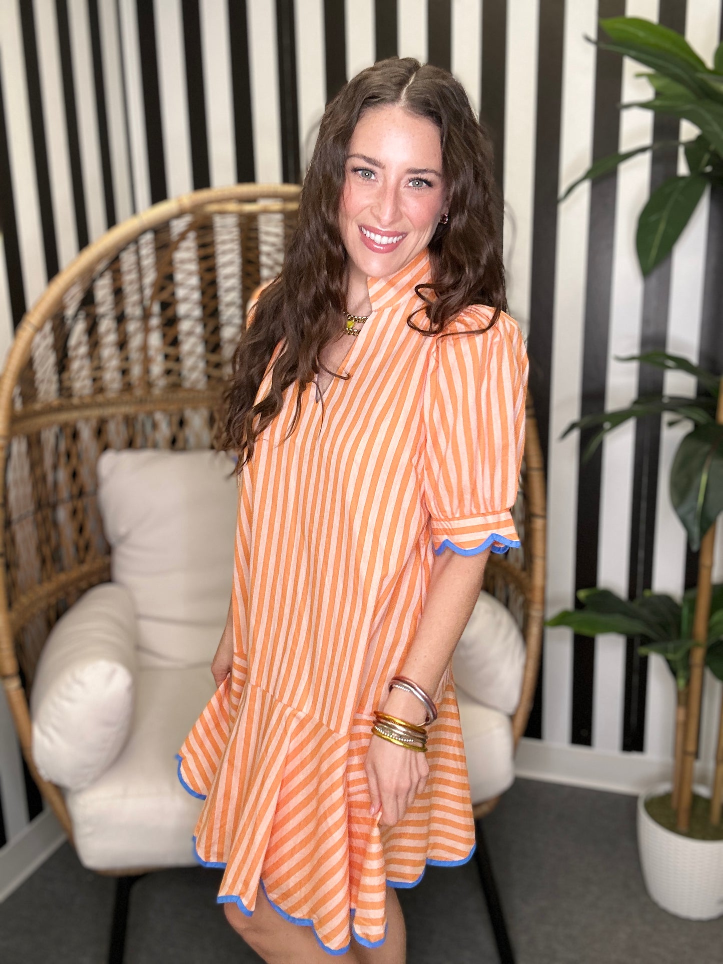 The Drops Dress in Orange