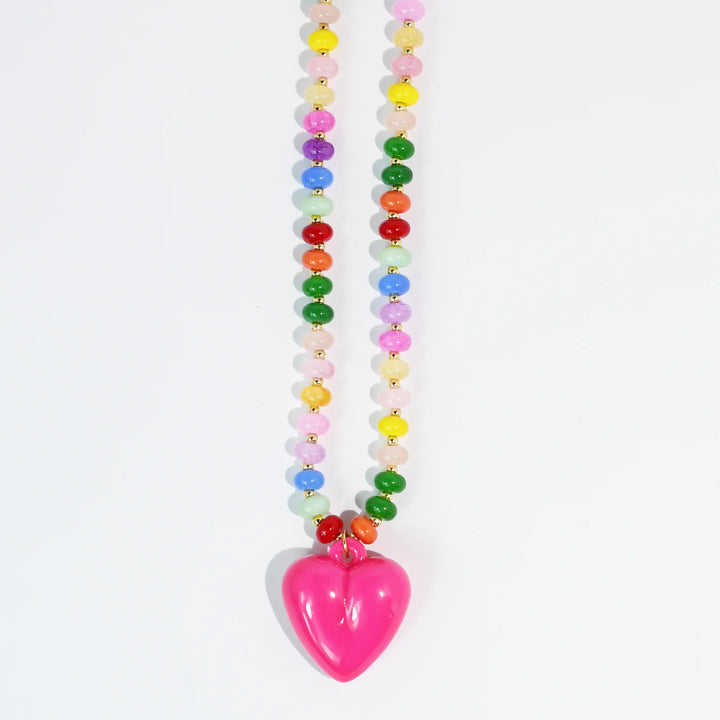 The Happy Colorful Heart Necklace