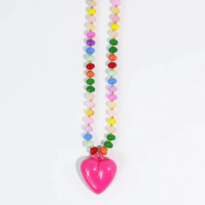 The Happy Colorful Heart Necklace