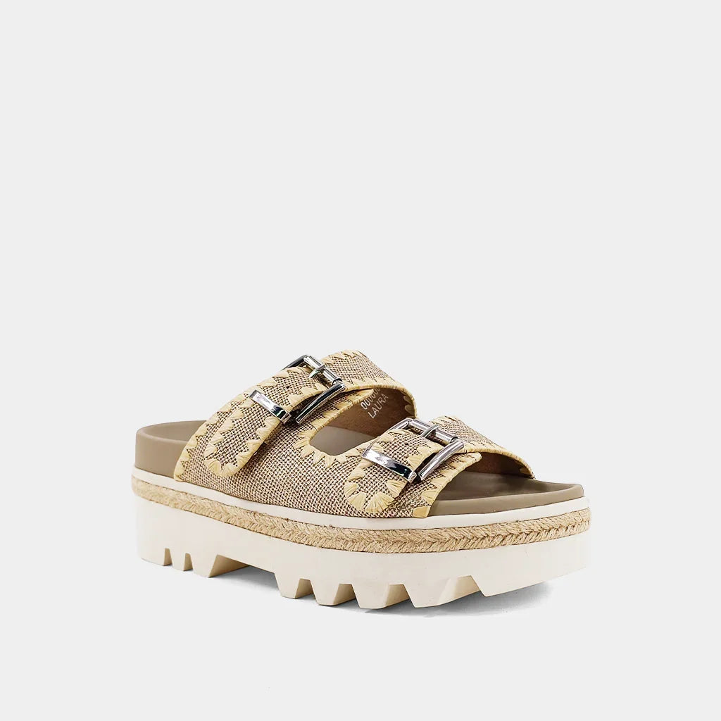 The Gold Woven Laura Sandals