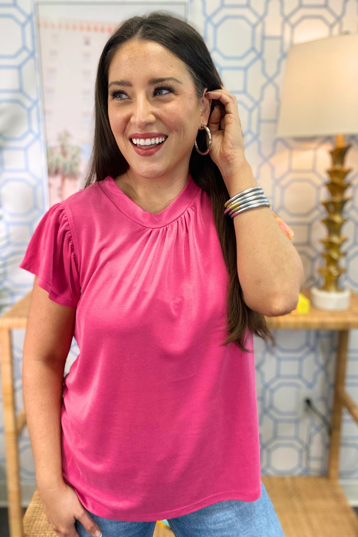 The Meredith Flutter Top in 6 Colors