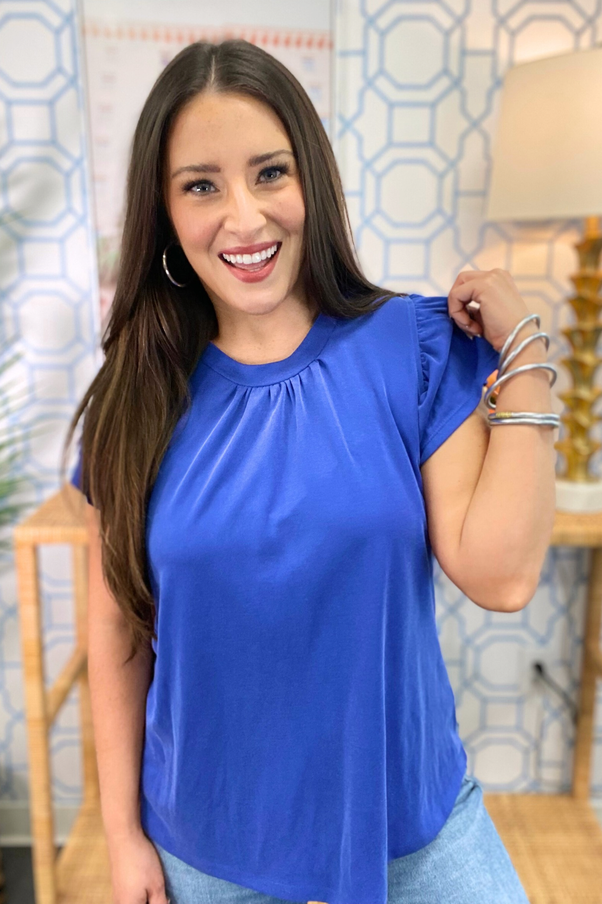 The Meredith Flutter Top in 6 Colors