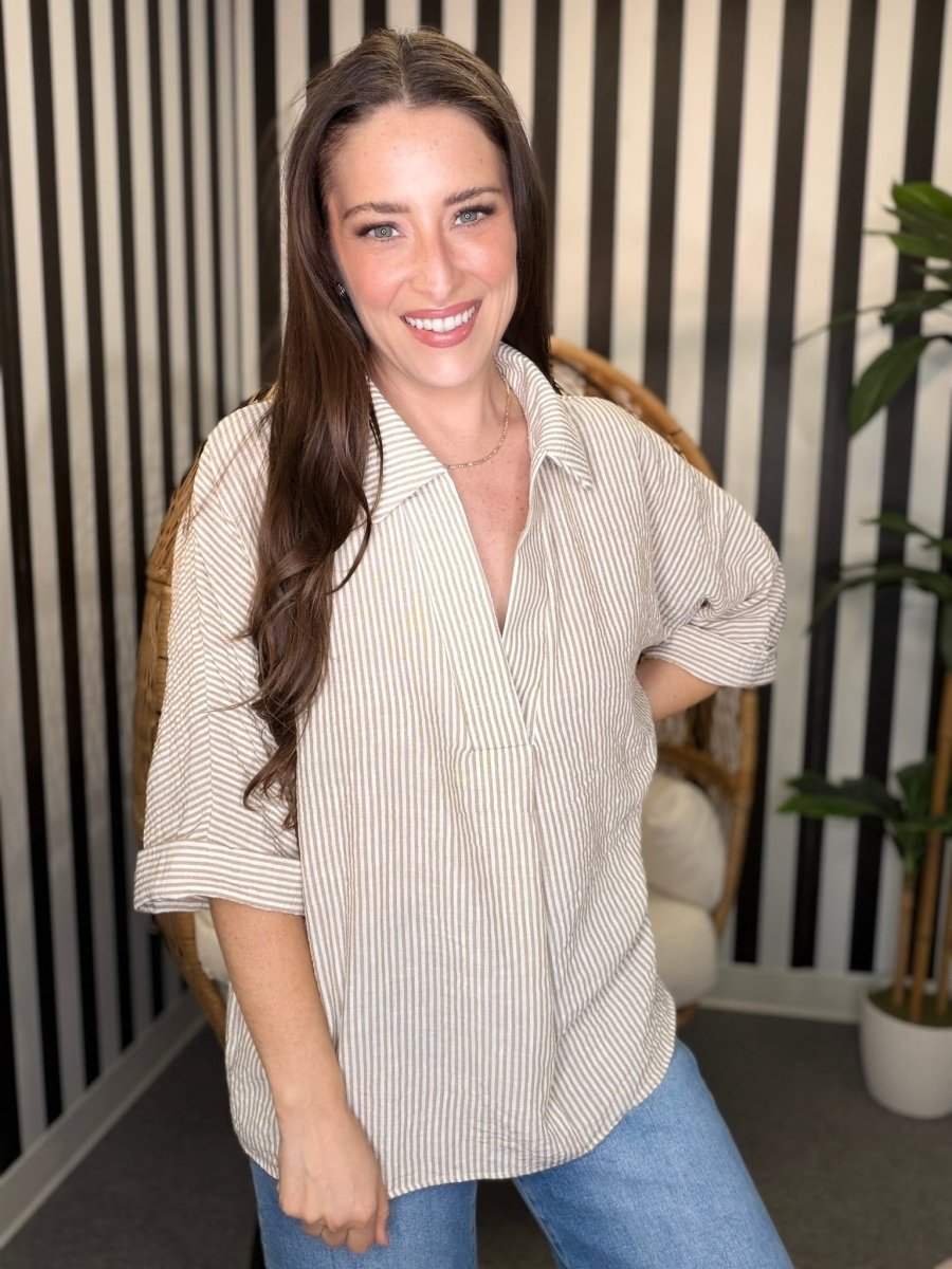 The Carly Collared Top- AS