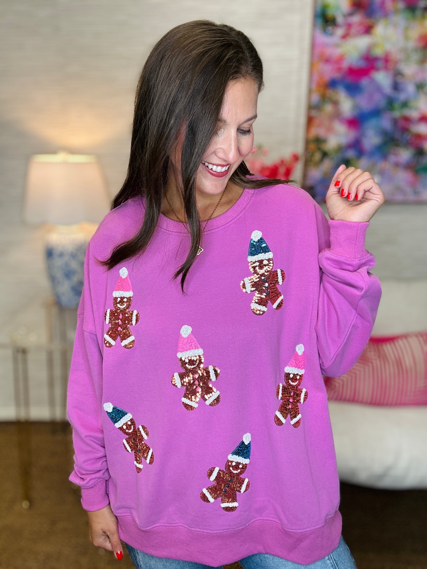 The Sequin Gingerbread Pullover