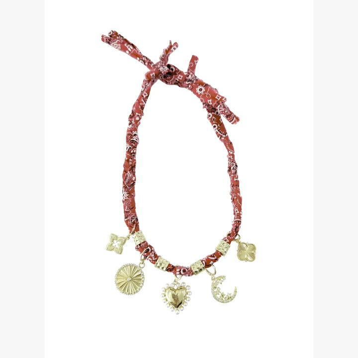The Shania Multi Charm Scarf Necklace