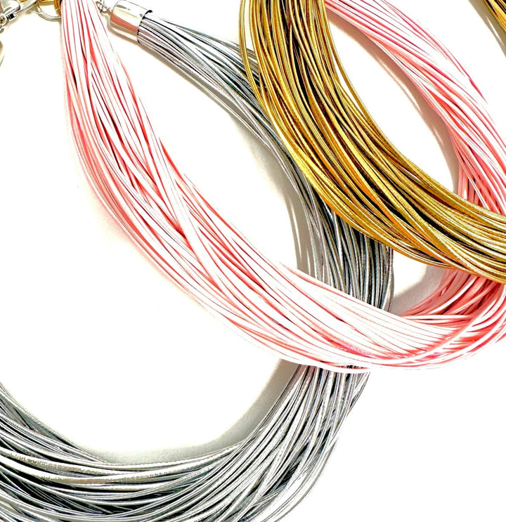 The Leathered Strand Necklace- 3 Colors