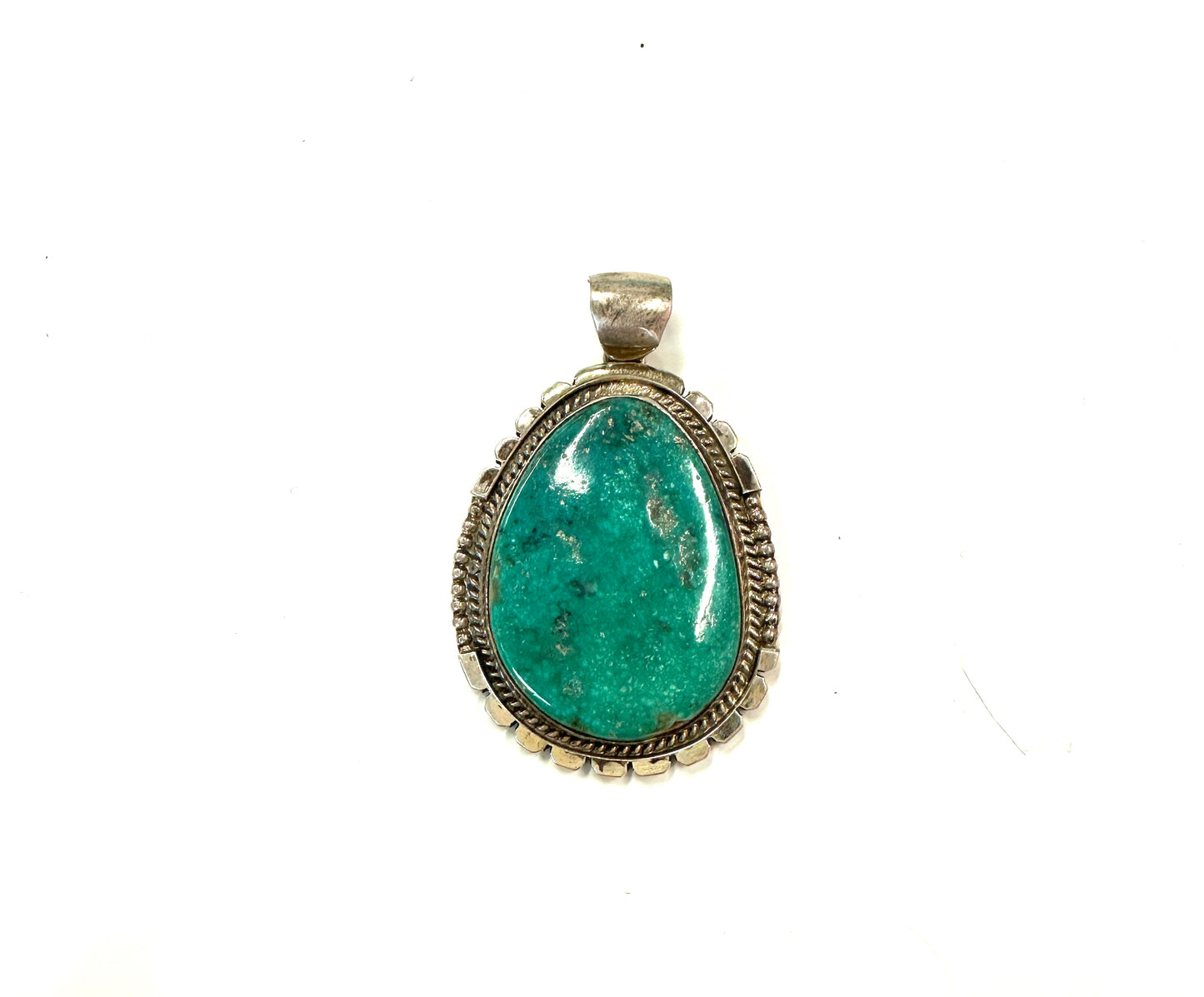 P Skeets Turquoise Sterling Pendant #28