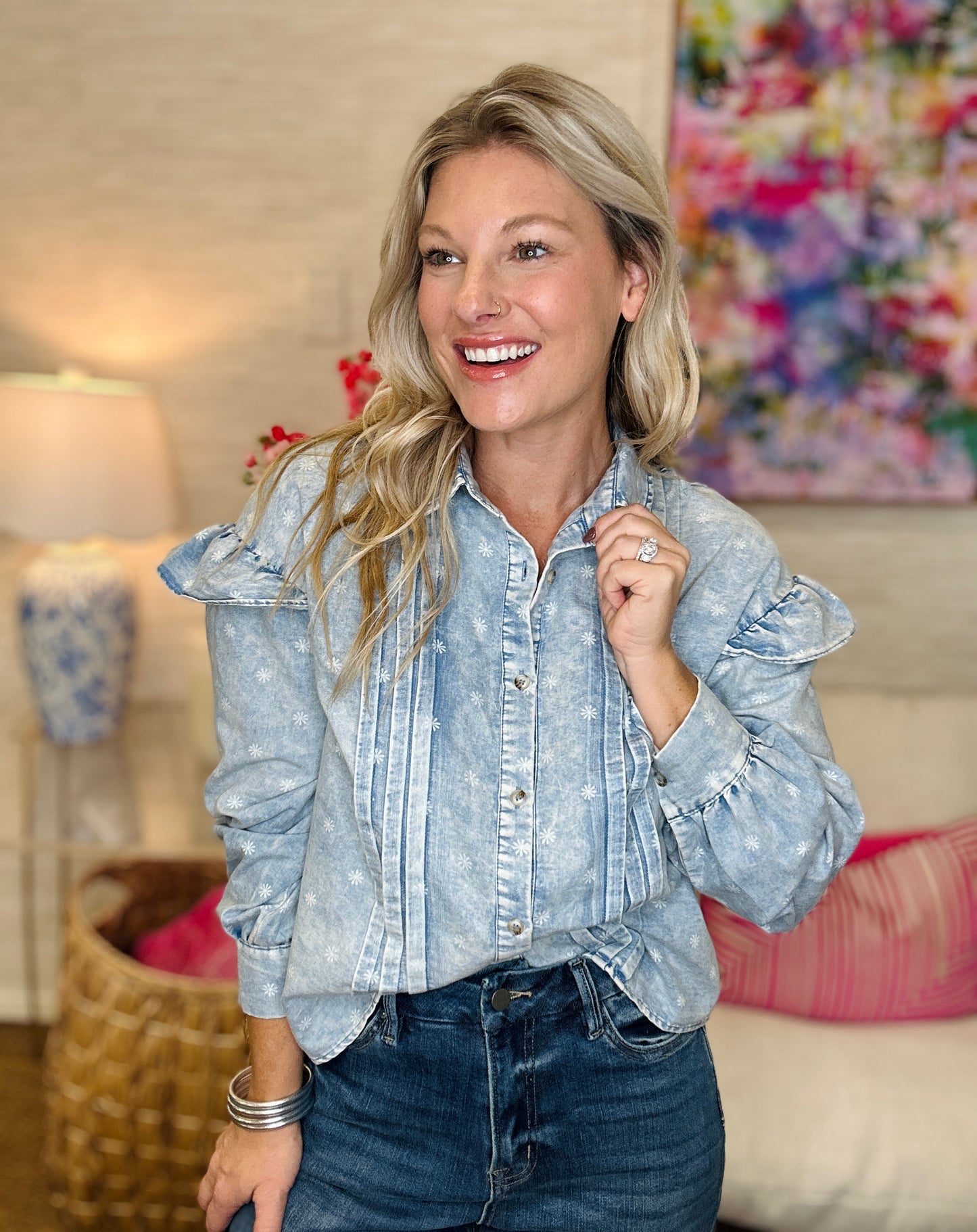 The Daisy Denim Top-AS