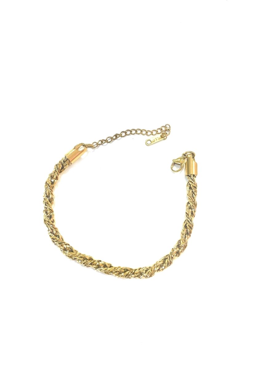 Waterproof Gold Braided Bracelet