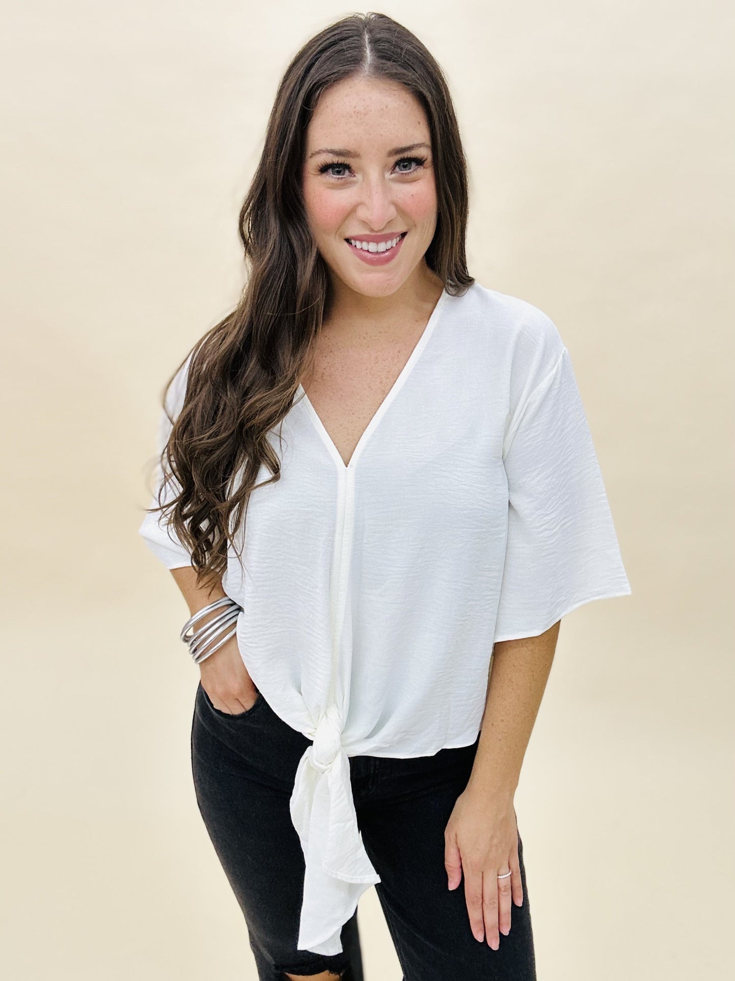 The Solid Airflo Tie Top - LOTS, AS