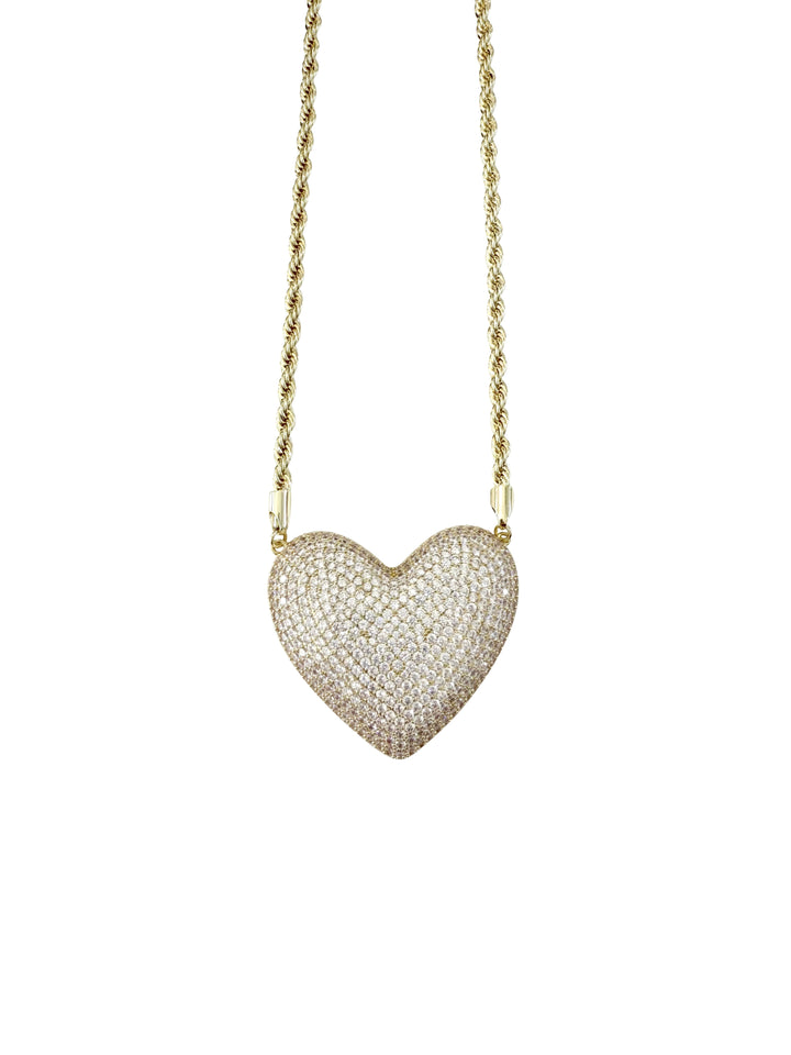 The Jumbo CZ Heart Necklace