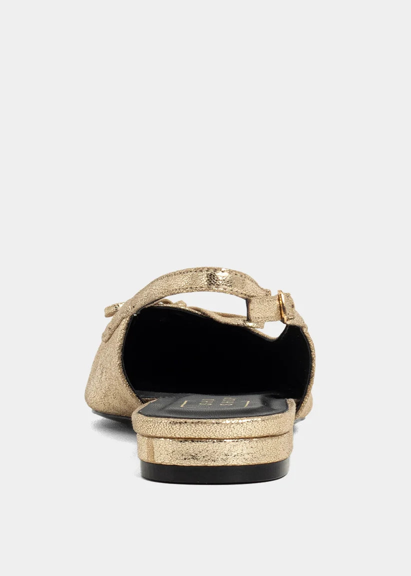 The Amy Slingback Flats in Gold