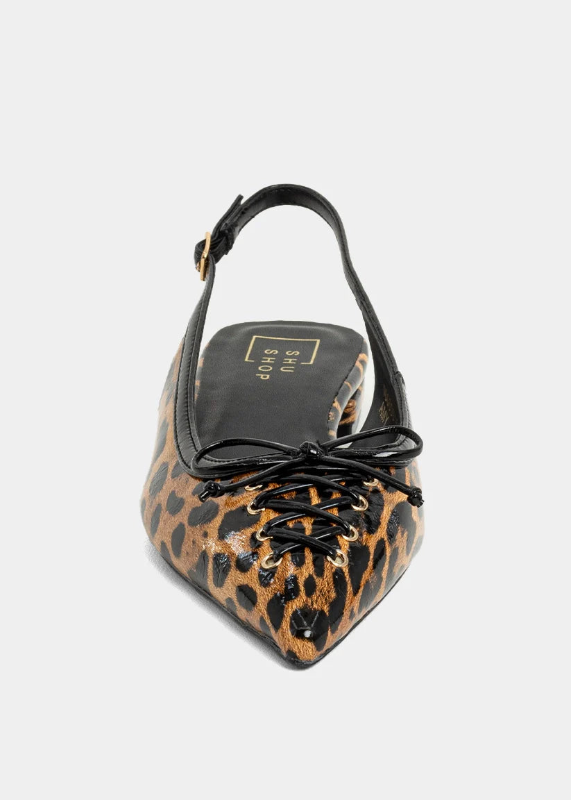The Amy Slingback Flats in Leo