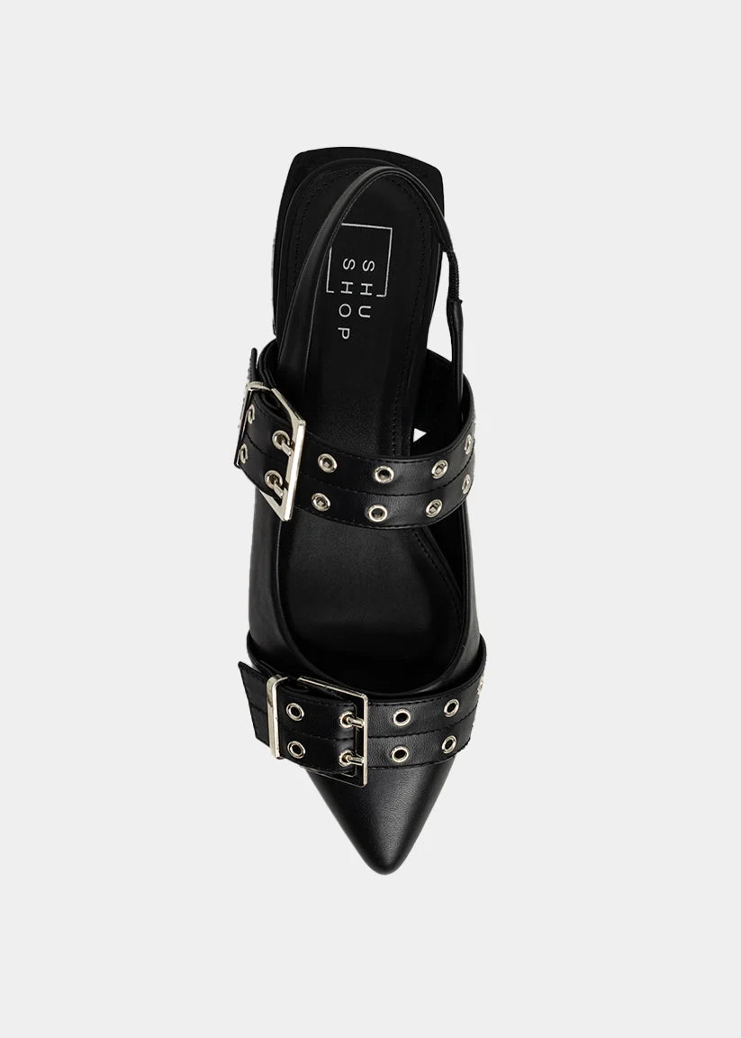 The Angela Flats in Black
