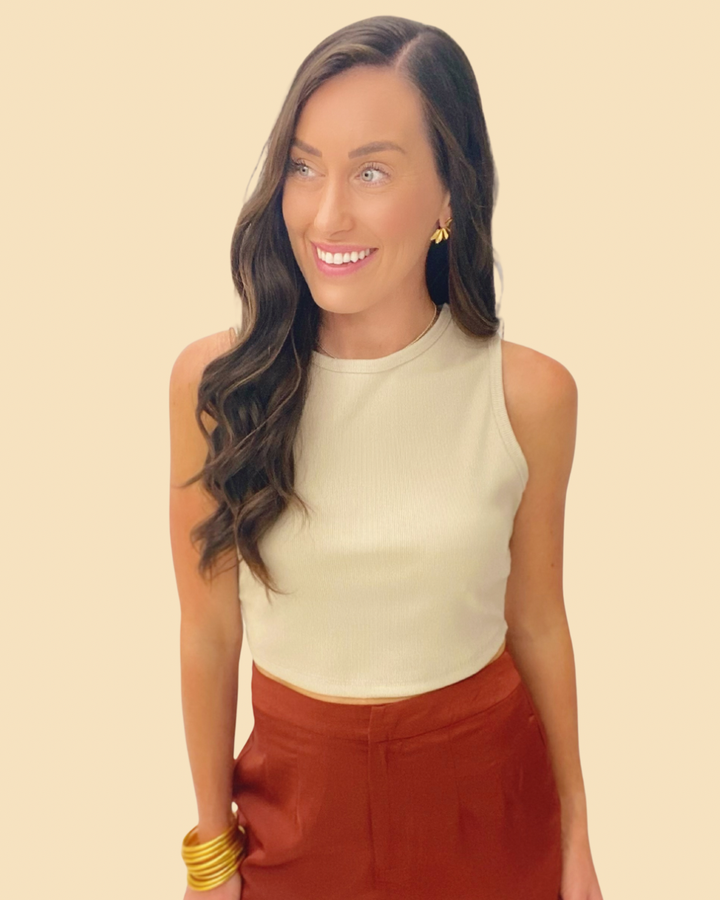 The Everyday Crop in Taupe