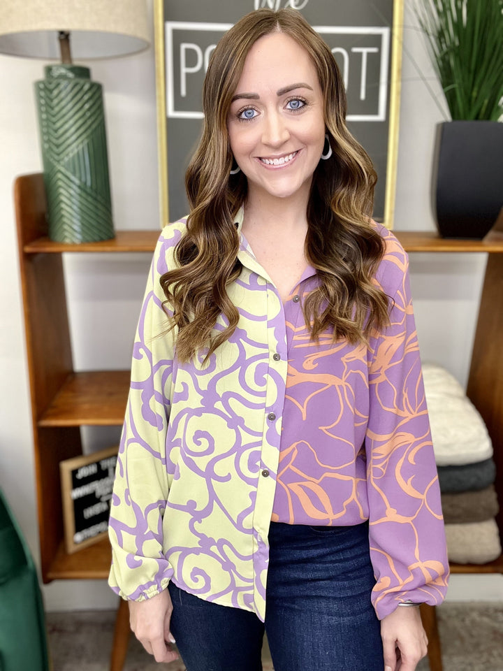 The Bucketlist Blouse in Violet Mint