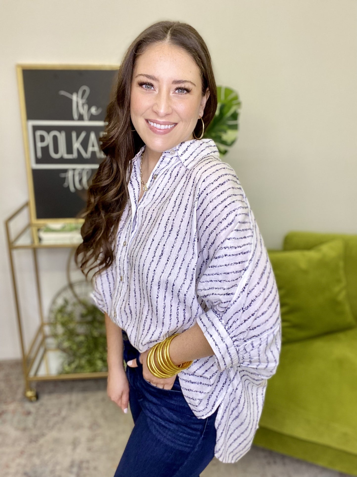 The White Cole Striped Top
