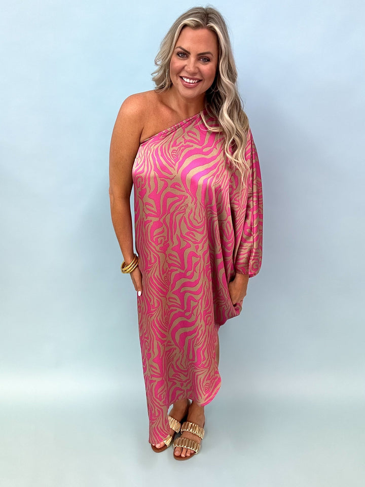 The Luxe One Shoulder Dress-2 Colors