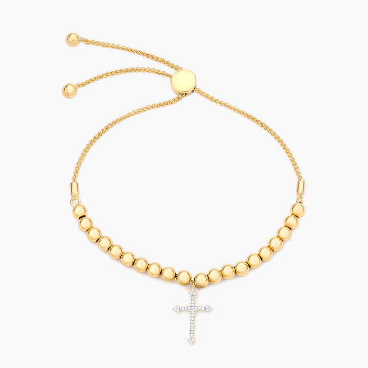 ES Cross Beaded Bolo Bracelet