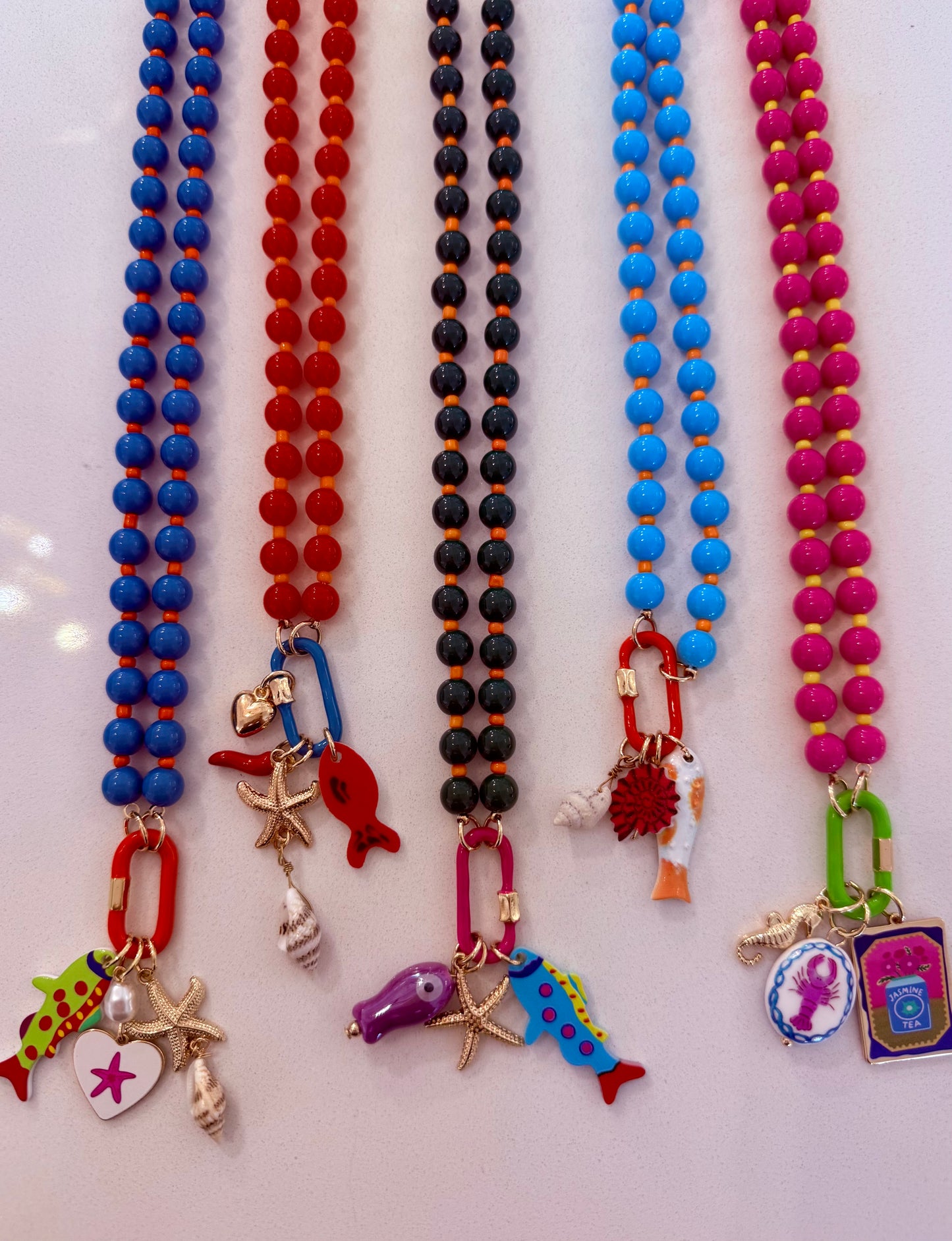 The Beaded Seaside Necklace in 5 Colors