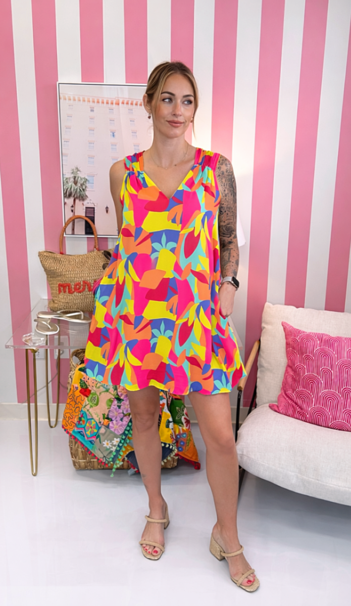 The Evelyn Dress in Radiant Oasis