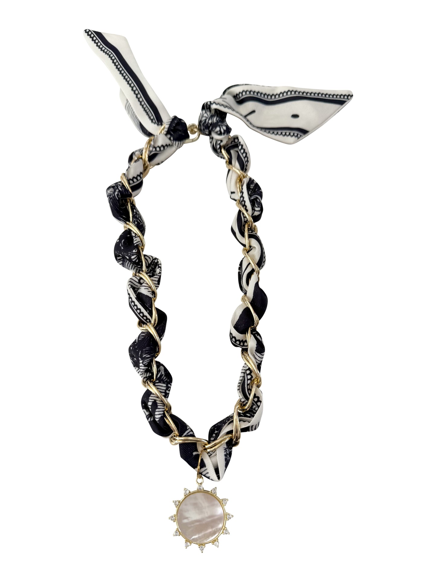 The Tula Chain Woven Scarf Necklace