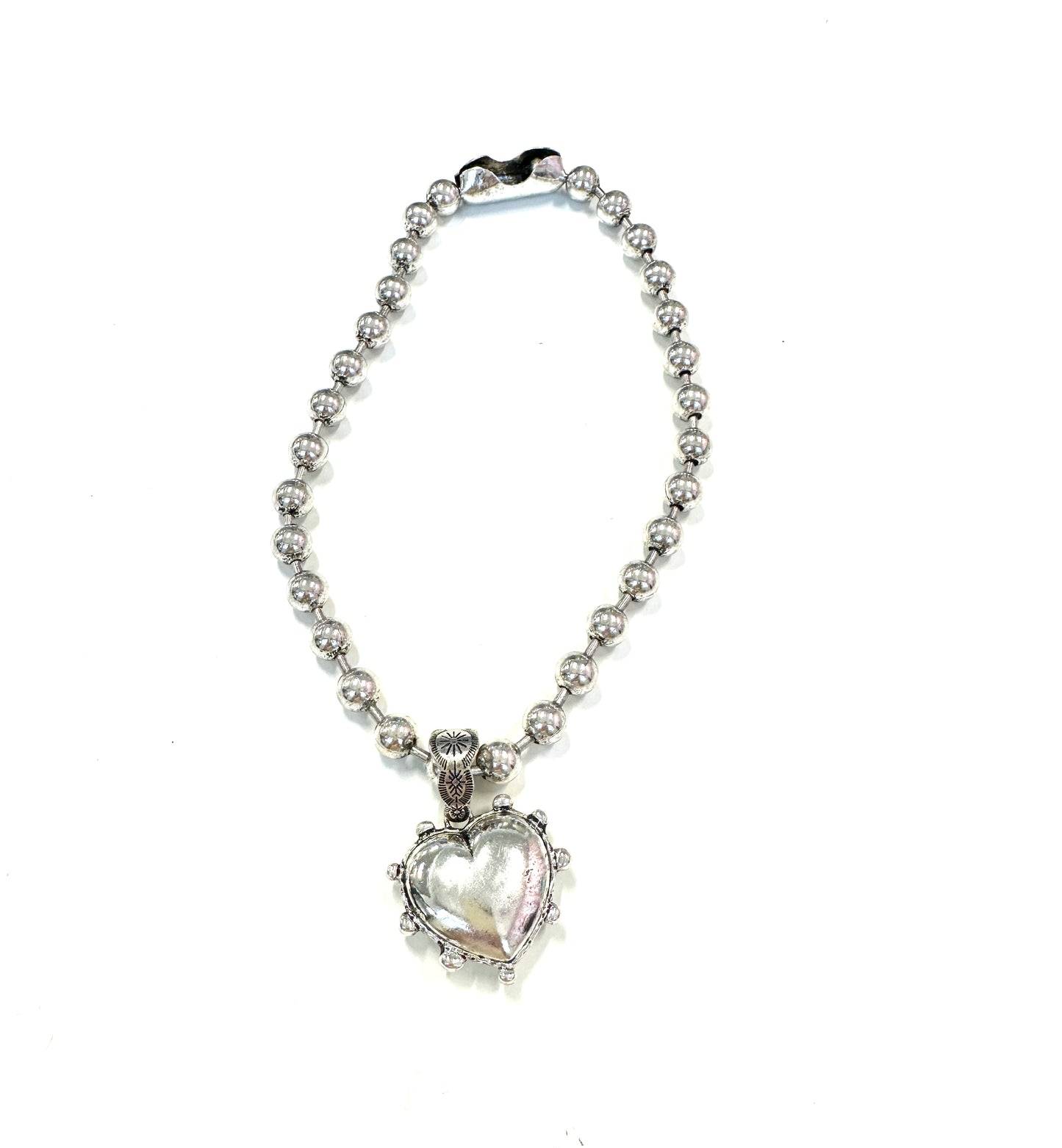 The Studded Heart Necklace- 3 Colors